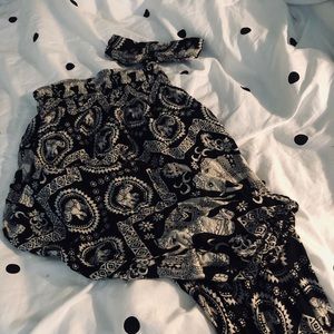 Harem Style Elephant print pant + headband!